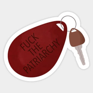 F the patriarchy keychain Sticker